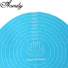 Baking Moulds Amoliy Silicone Mat Round Shape Non Stick Rolling Dough Pad Kneading Pastry Sheet Cake Kitchen Cooking Tool