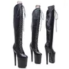 Dance Shoes Fashion Women 20CM/8inches PU Upper Plating Platform Sexy High Heels Thigh Boots Pole 488
