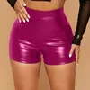 Bras Set 2024 Shorts in pelle sexy da nightclub Women High Waist BodyCon Push Up Black Short Joggers Sports Fitness Fitness Slim Slim