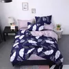 Set di biancheria da letto moderna in stile conciso in cotone aloe cotone geometrico motivano di stampa per stampa trapunta copertina del piumone foglio 3/4pcs tessile domestico