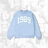 Mens Hoodies Kpop T.S 1989 2023tail The Era Tour Loose Cartoon O-Neck Cardigan Långärmad Pullover Coat Cotton Y2K Överdimensionerad Söt tröja 240412