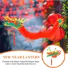 Estatuetas decorativas ano chinês 3d: lanternas para festival de primavera em casa festa 2024 Ornamento pendurado 1 5m