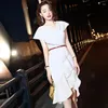 カジュアルドレス2024韓国の夏のファッションイブニングドレス女性の宴会気質フレンチハイエンドフィッシュテールショート