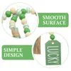 Figurines décoratives St Patrick's Day Per perle Garland Wood String Corde Perle