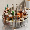 Armazenamento de cozinha Luz de luxo de luxo rack rack transparente condimento Transpare Bottle Room Desktop Box