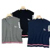 Vêtes pour femmes Tb Dog Logo V-Neck Sans manches Sweater Sweater Contrast Contrast Top Top Treot Loose et Volylewear