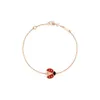 Designer VAN s925 Pure Silver Clover Ladybug Bracelet Female 18K Rose Gold Light Luxury White Beimu Red Agate Hand