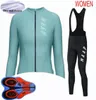 Nouvelles femmes cyclistes kits d'équipe d'hiver thermique thermique à manches longues chemises de vélo à manches longues pantalon de vélo uniforme de sports de vélo y20092208674522