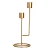 Candle Holders Exquisite Metal Taper Double Slots Candlestick For Home Dinning Party Table Romantic Wedding Decoration