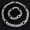 Designer 18k Gold Silver Collier Bracelet Cuban G Jewelry Collier de mode Collier de chaîne pour hommes