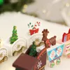 Decoração de festa cor de madeira pintada de madeira Ornamento de natal