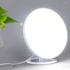 Estatuetas decorativas lideradas com lâmpada luminosa de luz triste 3 modos Modos Intensidade terapia de terapia solar energia