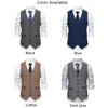 Coletes masculinos fantasia de colete confortável Vintage Cotton Blend Wedding Easy Care Cuidado Male masculino Coloque ao ar livre confortável