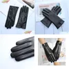 Five Fingers Gloves Fashion Women Genuine Leather Sheepskin Bow Decoration Veet Lining Keep Warm In Winter Black 230210 Drop Delivery Dhmbq