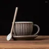 Kubki ceramiczny kubek vintage filiżanki do kawy kawiarnie espresso kawiarni herbaciane i spodek śniadanie kawowe kuchenne bar
