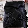 Bettwäsche -Sets King Doppelgröße Satin Seiden Sommer Gebrauchte Einzelbett -Bettdecke Duvet Cover Set