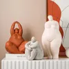 Artlovin Abstract Fat Lady Figurines Vintage Woman Statue Tabletop Harts Crafts Gifts Home Decoration Ornament Creative Figures 240409