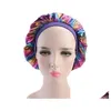 Czapki czapki/czaszki muzułmańskie kobiety szeroko rozciągnięte jedwabny satynowy oddychany bandana nocny tulei turban headprap maska ​​maska ​​chemo hair hair axoSo dhxgd