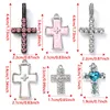 Charms 2/PCS Antique Multicolor Fashion Cross inlaid Rhinestone Hängen för DIY örhängen halsbandsarmband prydnadstillbehör