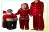 Pyjamas barn Baby Boy Girls Velvet Christmas Pyjamas Set Småbarn Långärmningsknappen Down Lace Tops PJS PJS Sleepwear Clothing T2210131363419
