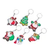 Nyckelringar Cartoon Cute Santa Claus Keychain Men and Women Christmas Gift Pendant Par Ring Ornaments Epacket Drop Delivery Jewely Dhayg