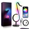 Bordslampor RGB Magic Lamp -appen Remote Control Dimning TV Bakgrund Musik Pickup Dator Desktop Bedroom Bedside Drop Delivery Li DHBFH