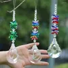 Decorative Figurines 3PCS/Lot Handmade Crystal Suncatcher Ornament Hanging Faceted Cucurbit Drop Prism Rainbow Maker Pendant For Gifts