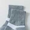 Men's Socks 3 Pairs Of Cotton Outdoor Sports Sweat Absorbing And Odor Resistant Running Basketball Trendy