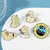 Cats poissons broche mignons films anime jeux épingles en émail dur collectionne la broche de dessin animé sac à dos sac de sac