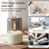 Bevochtigers draagbaar 120 ml luchtbevochtiger kaarslicht aroma diffuser home mist maker fogger essentiële olie difusor met nachtlichtzuiveraar