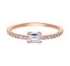 100 925 COUPE EMERADD SIRGE STERLING CRÉATINE MISSANITE ENGAGE DE MEDIAGE SIMPLE ROSE GOLD RING FINE BIELLIR CONDES3507887