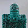 Des figurines décoratives élaborées intéressantes chinoises artificielles turquoise résine à la main de dragon sculpté à main