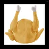 Party Decoration 3Pcs Stuffed Roast Turkey Thanksgiving Hat Novelty Cooked Chicken Bird Secret Unique Dress Up