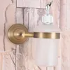 Liquid Soap Dispenser Kitchen Bathroom Hardware Accessories Antique Brass Wall Mount Scrub Glass Dba169