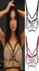 Leather Body Harness Bra Metal Chain Bondage Lingerie Harnesses for Women Adjust Punk Goth Pu Strap Tops Cage Festival Rave6477602