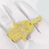 Designer smycken 18k guldpläterad moissanite cross hänge hiphop crucifix halsband hängen för miami kubansk länkkedja och tenniskedjor