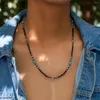 Choker salircon vintage zwarte rijst kralen kralen korte ketting trend casual voor mannen ccb boemian on nek sieraden