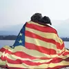 Blankets Grand Old Flag Printing High Qiality Warm Flannel Blanket American Usa United States America Real Floating Waving