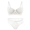 Bras Sets Seamless Gathered Bra Set Summer Women's Solid Anti Sagging Thin Under Thick Mold Cup Female Sexy Underwear Lingerie