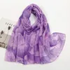 Scarves Thin Floral Viscose Scarf Lady Print Voile Shawls And Wraps Pashmina Foulards Muslim Woman Hijab Long Printed Tippet