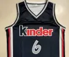 Bologna 2001-02 Away Uniform #6 Ginobili Vintage Basketball Jersey anpassad med valfritt namn och nummer