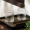 Wine Glasses Transparent Glass Milk Coffee Cup Ergonomic Design Minimalist Tea Bottle For Smoothie Bubble