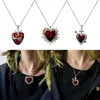 Hänghalsband Stylish Heart Necklace för kvinnor med doftolja unik estetisk choker fashionabla halschain 264e