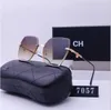 Channel Designer Männer Frauen polarisierte Sonnenbrille Adumbral Goggle Uv400 Eyewear Classic Brand Faltbare Sonnenbrille June Buffs Hören Ray Metal -Rahmen mit Box