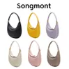 Songmont Crescent Half Moon Designer Designer Bag для женской моды роскошная сумочка мужская подмышка для перемещения сцепление с сцеплением с крови для тела подлинная кожа ровная сумка для плеча6
