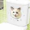 Lovely Cat Dog Toilet Stickers Home Decoration DIY DROING CARTOON ANIMAL WC Mural Art vif 3d chaton chiot safari PVC Wall Decal 240408