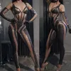 Stage Wear Sparkly Black Gold Sequins Jumpsuit Gloves Sexy Pole Dance Costume Women Evening Birthday Celebrate Outfit XS6102