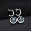 Dangle Earrings Gem's Ballet 9.58Ct Vintage Drop Natural Blueish Mystic Quartz Gemstone 925 Sterling Silver For Women Wedding