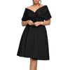 Casual Dresses Fashion Fat Women Plus Size Clothing V Neck Party Dress 2024