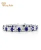 Wong Rain 925 Sterling Silver Sapphire Ruby Emerald skapade Moissanite Gemstone Wedding Engagement Romantiska ringar Fina smycken3389845